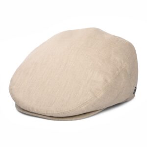 Natural Linen Flat Cap